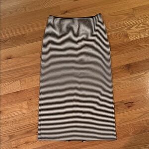 Everlane Dream Maxi Skirt - Striped Black and cream